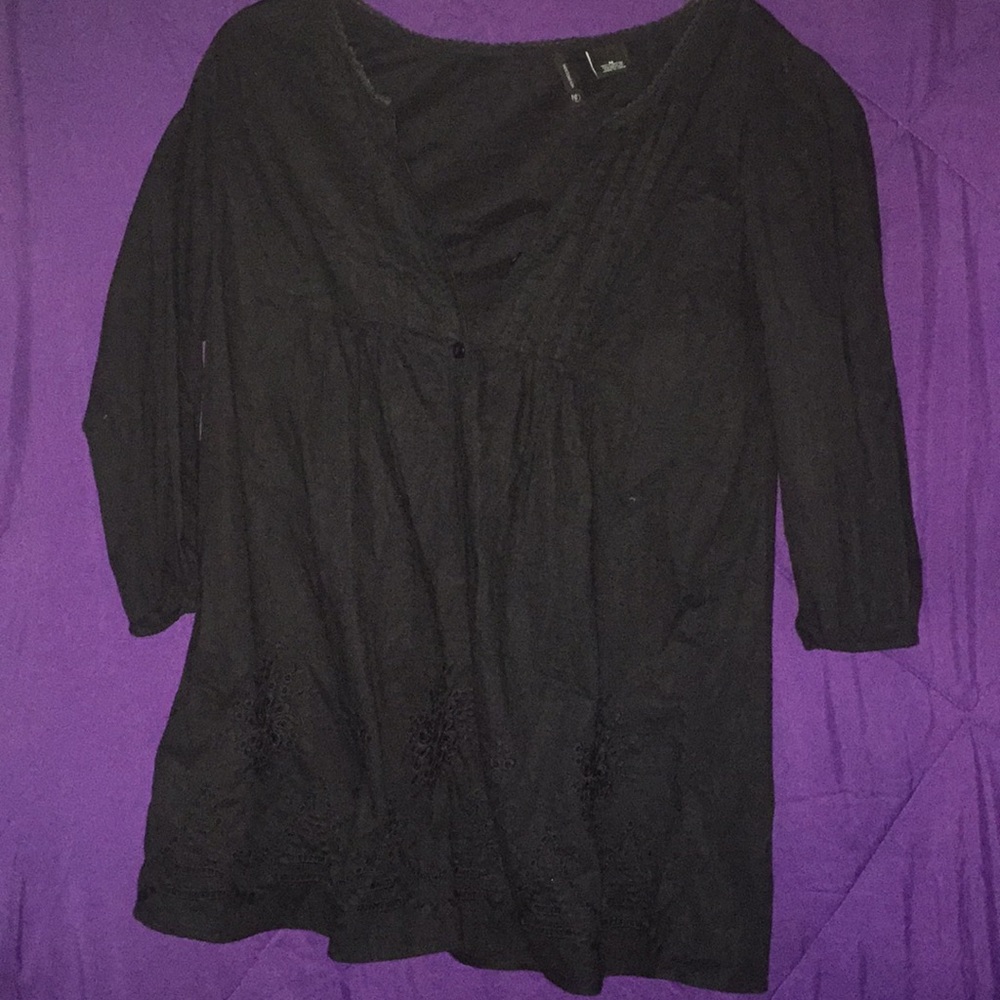 Quarter Sleeve Blouse with detailed cut outs